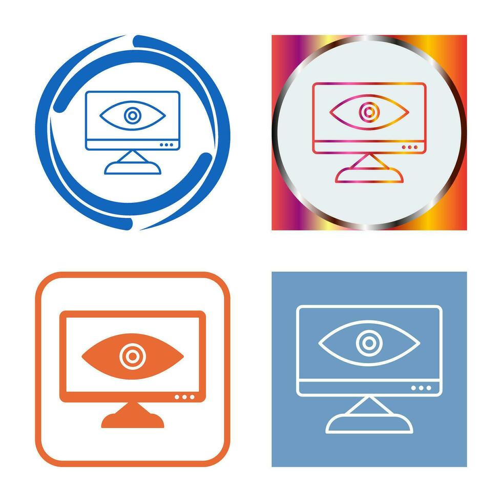 icono de vector de visibilidad web único