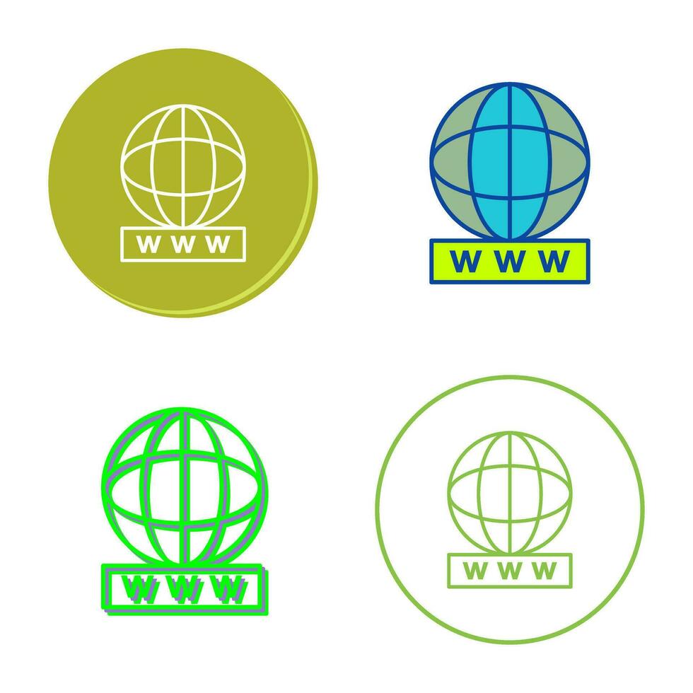 Unique World Wide Web Vector Icon