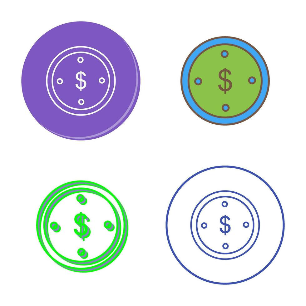 Dollar Coin Vector Icon