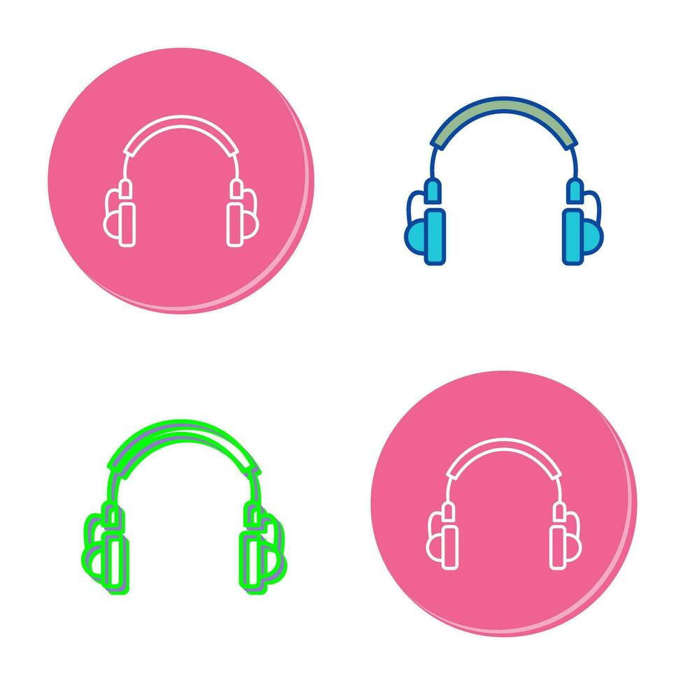 icono de vector de auriculares únicos