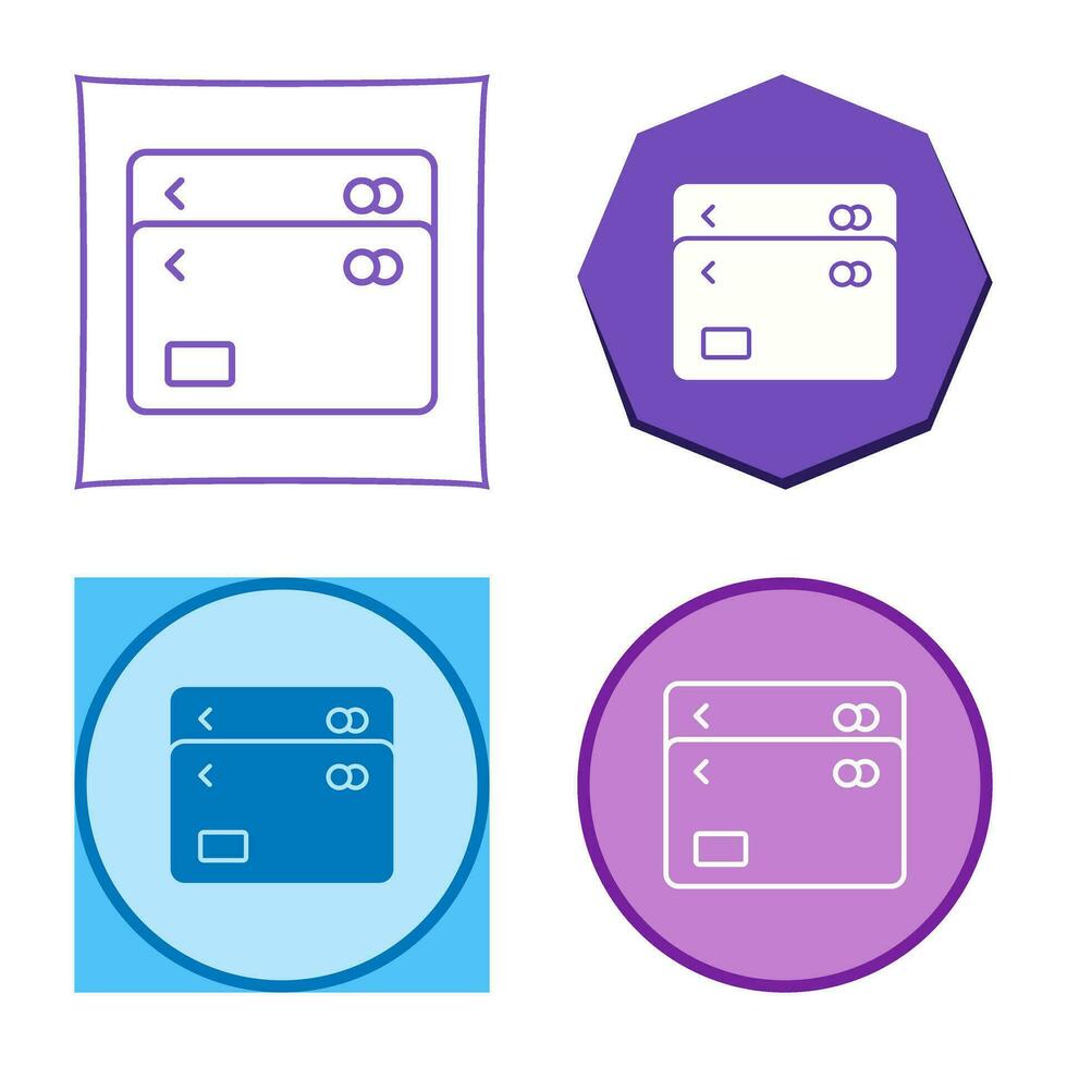 Unique Multiple Cards Vector Icon