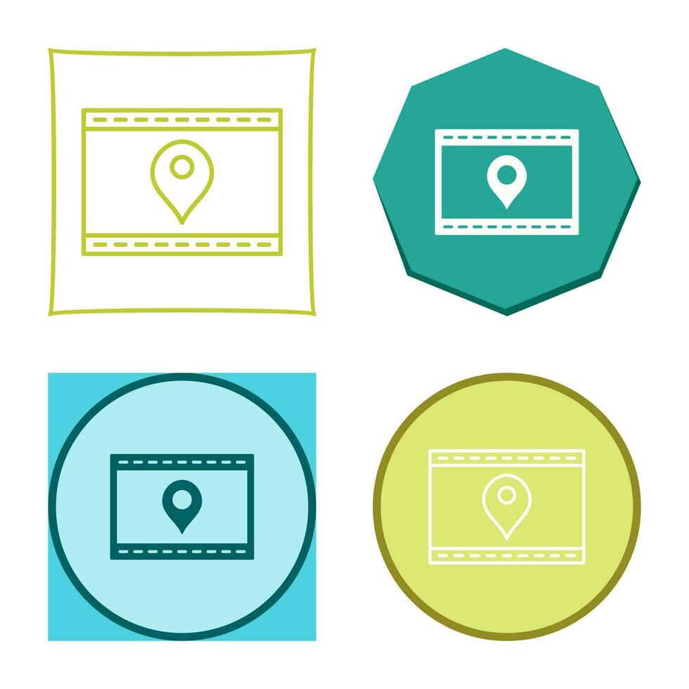 Unique Location Web Advertising Vector Icon