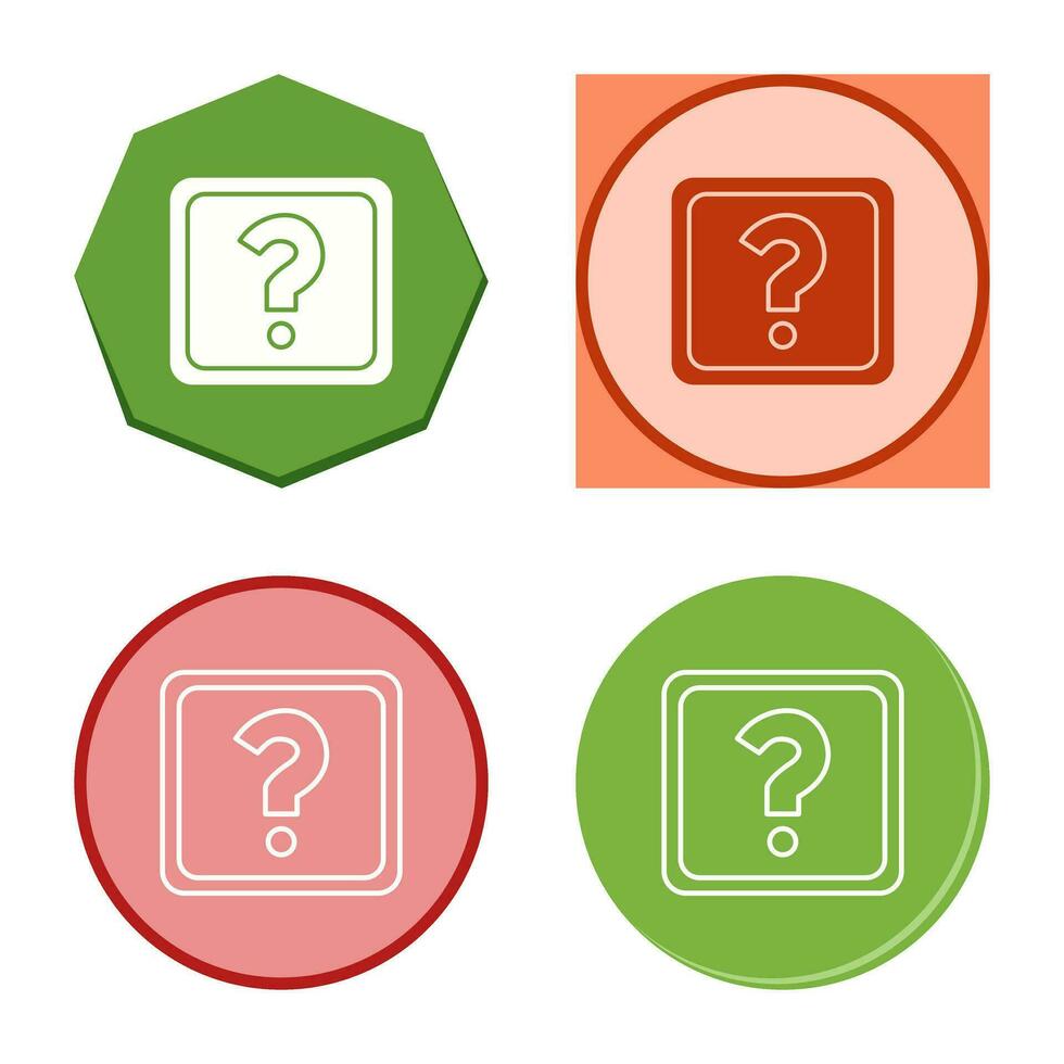 Unique Question Mark Vector Icon