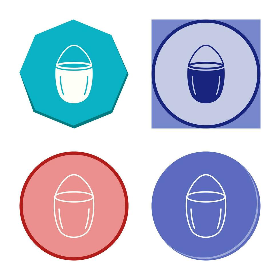 Unique Water Bucket Vector Icon