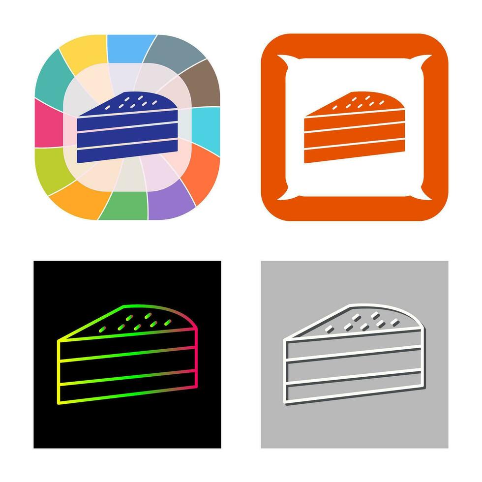 icono de vector de rebanada de pastel