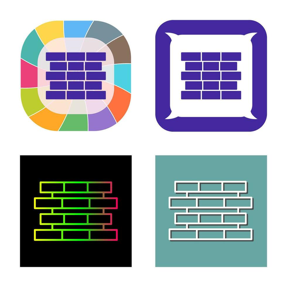 Unique Bricks Vector Icon