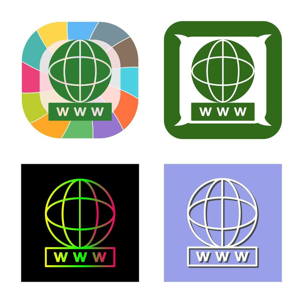 Unique World Wide Web Vector Icon