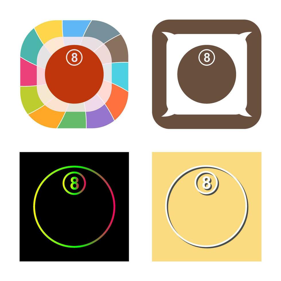 Unique Eight Ball Vector Icon