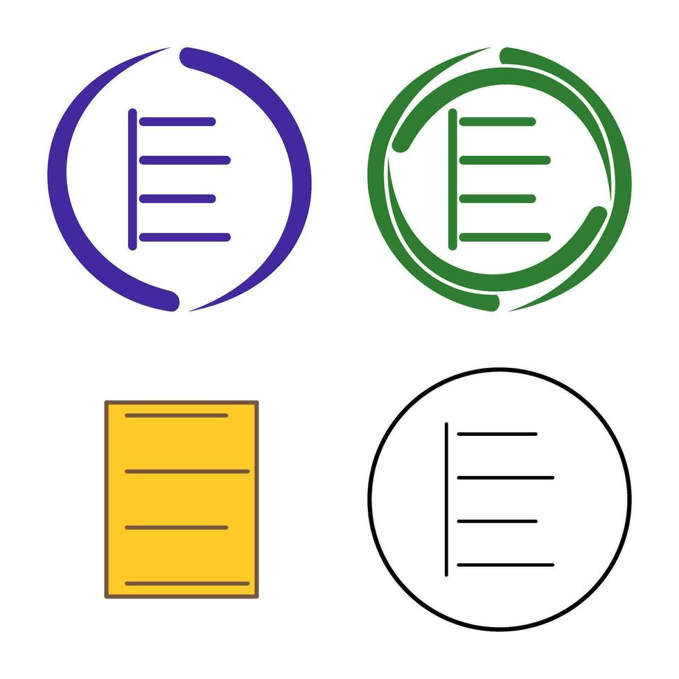 Unique Left Align Vector Icon