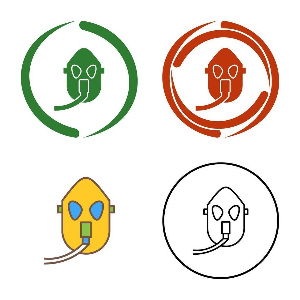 Unique Oxygen Mask Vector Icon