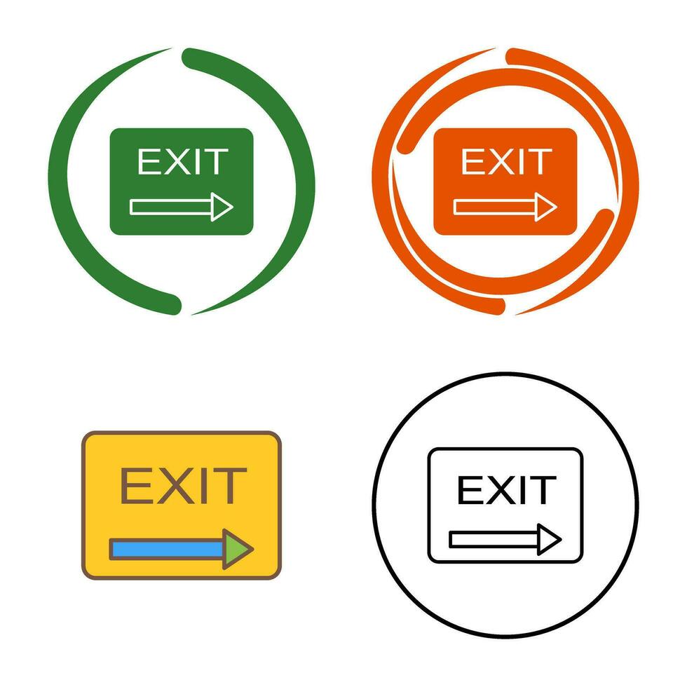 Unique Exit Vector Icon