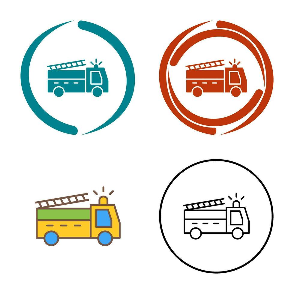 Unique Fire Truck Vector Icon