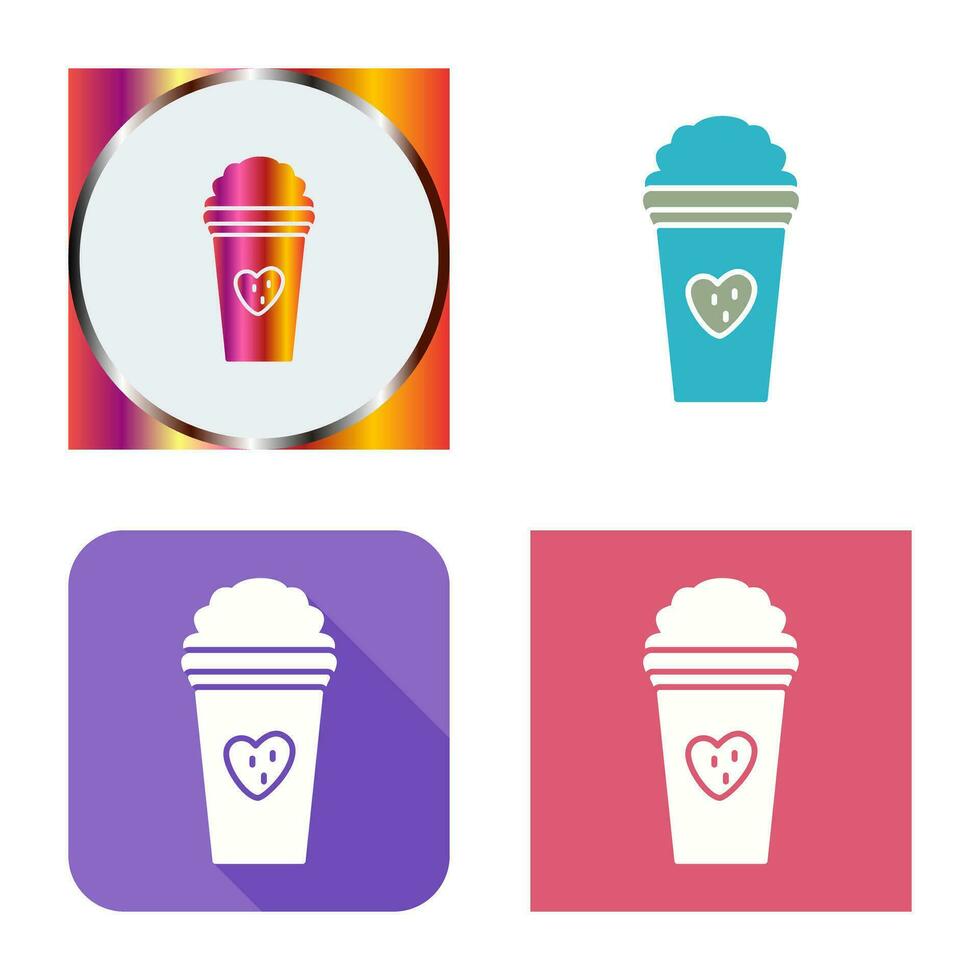 Unique Strawberry Milkshake Vector Icon