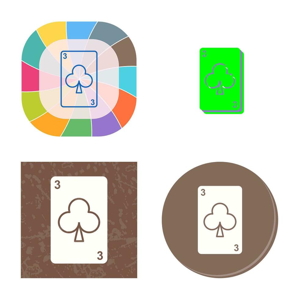Clubs Card Vector Icon