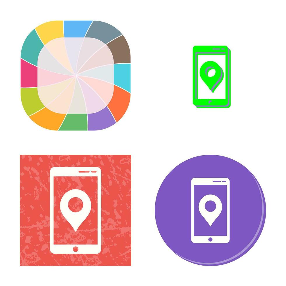 Unique GPS Service Vector Icon