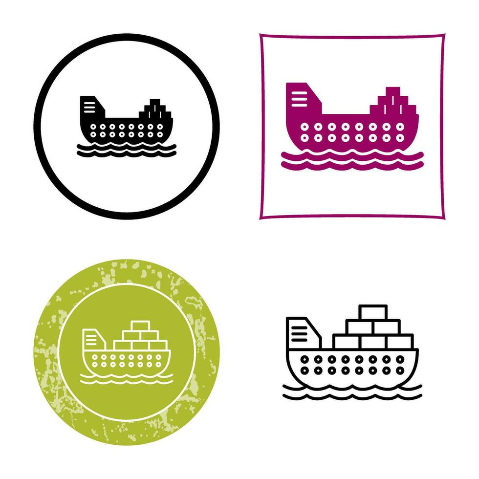 Cargo Ship Vector Icon