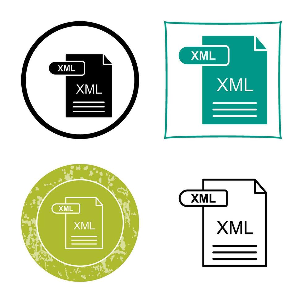 icono de vector xml