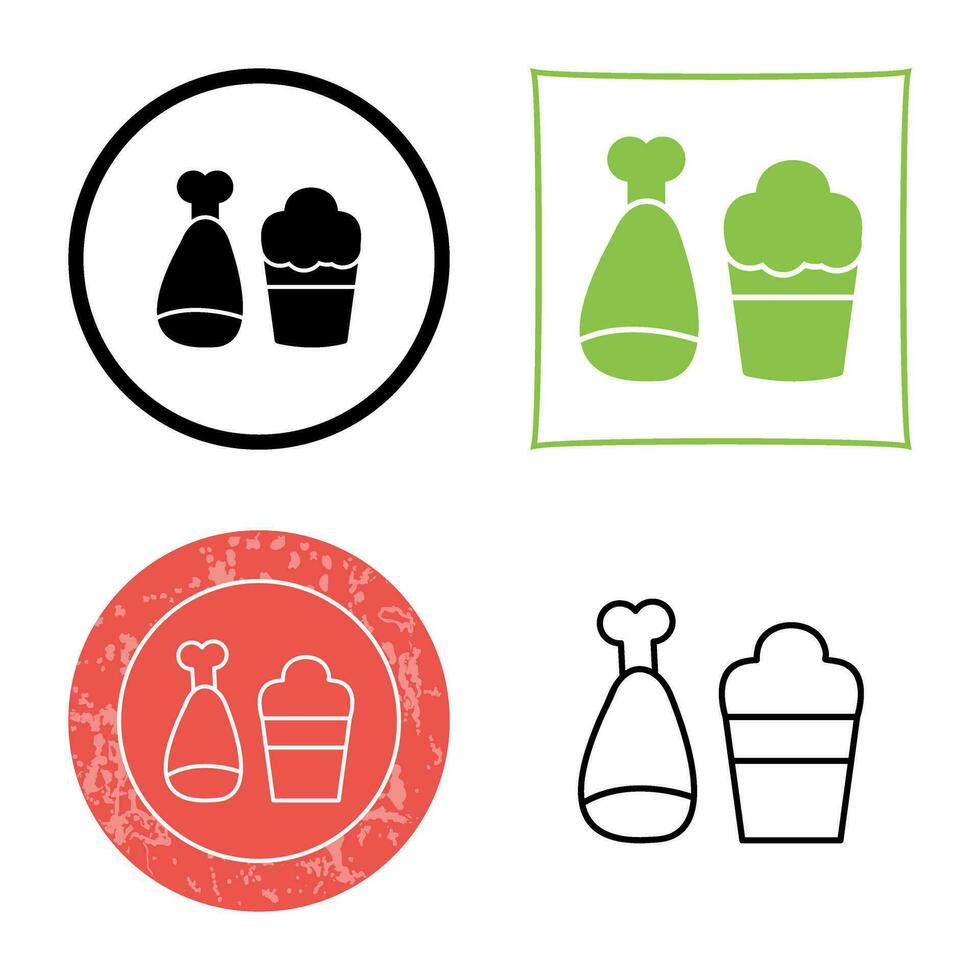 Food and Beer Vector Icon