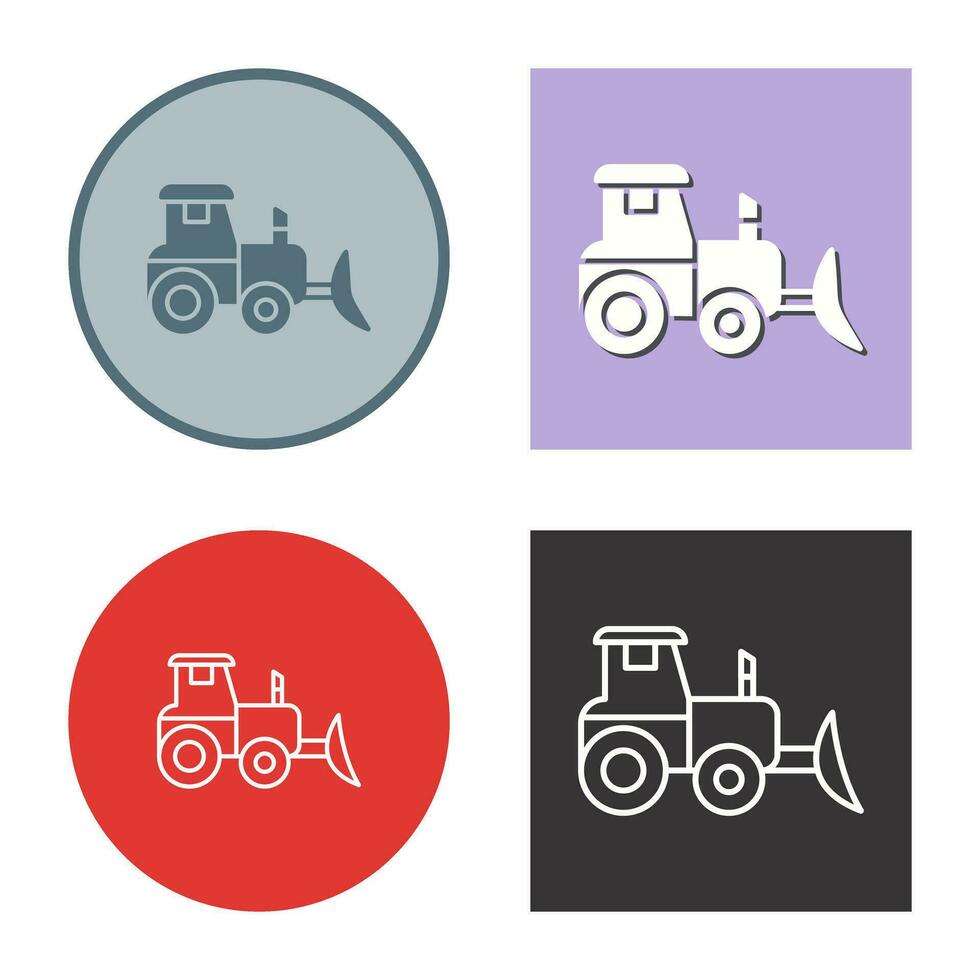 icono de vector de tractor industrial