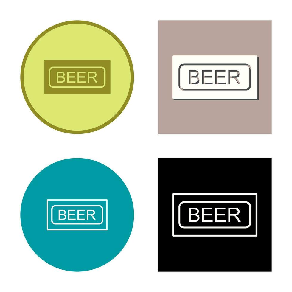 Beer Sign Vector Icon