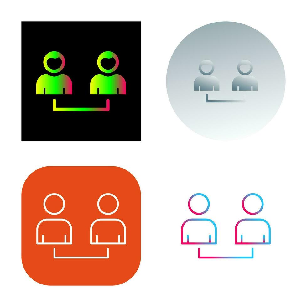 icono de vector de usuarios conectados