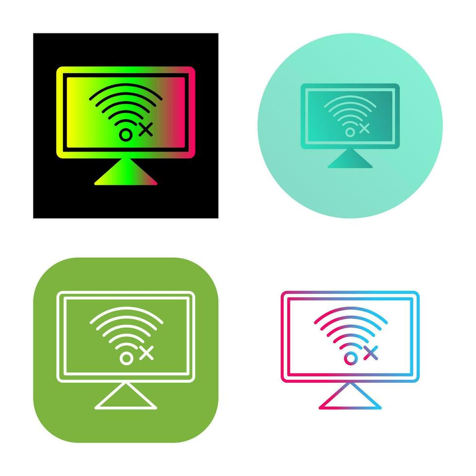 Disconnected Network Vector Icon