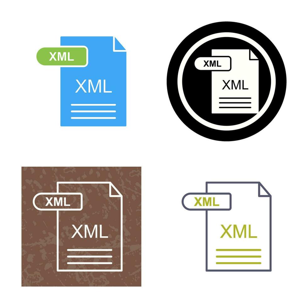 icono de vector xml