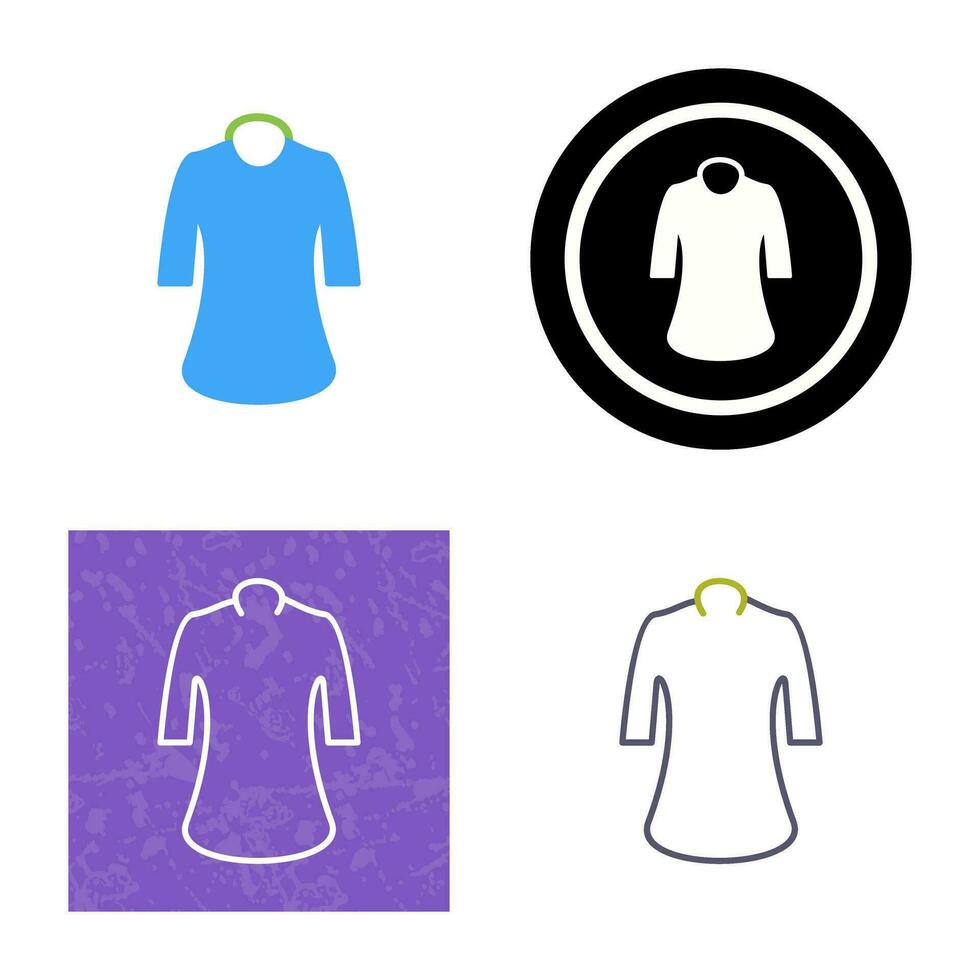 icono de vector de camisa de damas