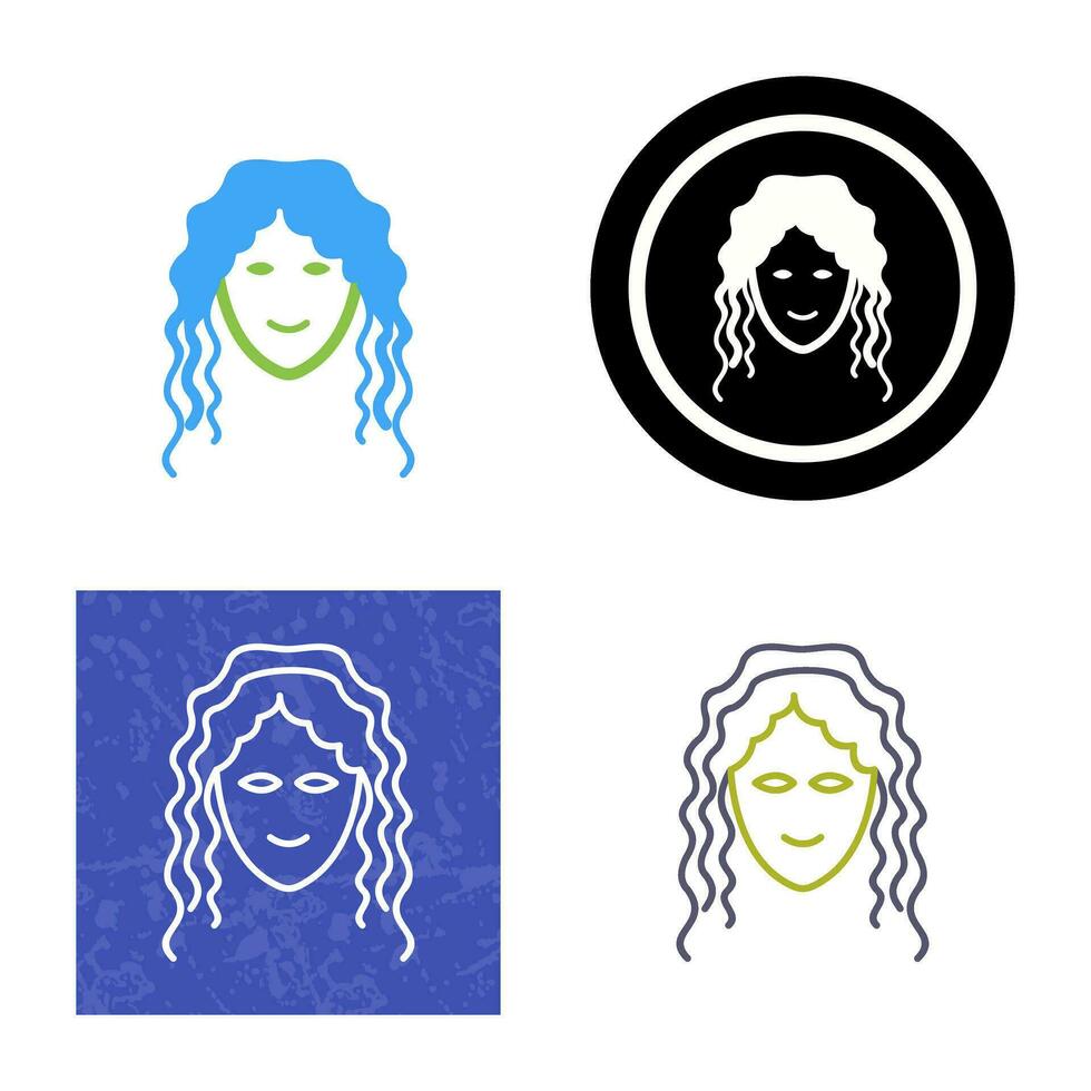 Hair Curly Vector Icon