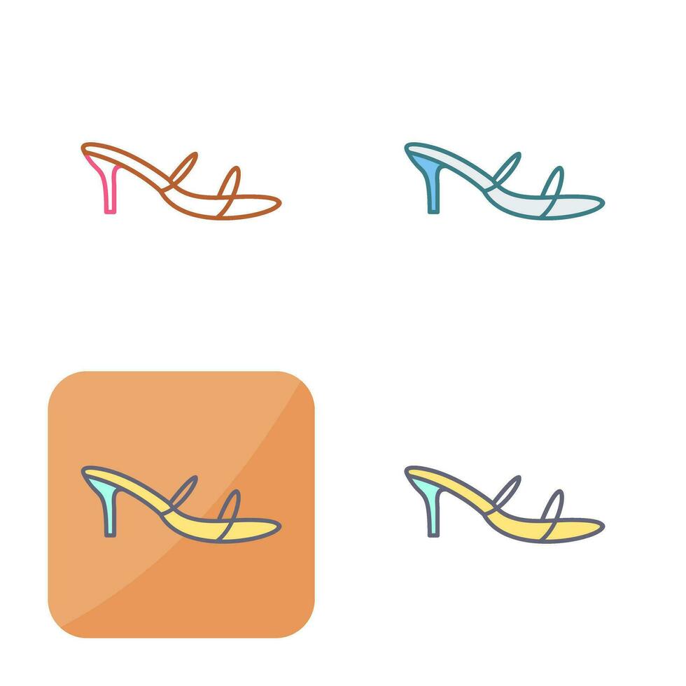 icono de vector de sandalias con estilo