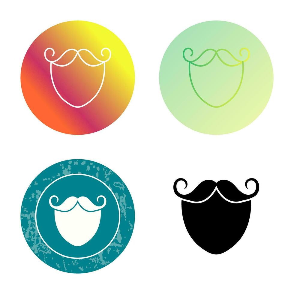 icono de vector de barba y bigote