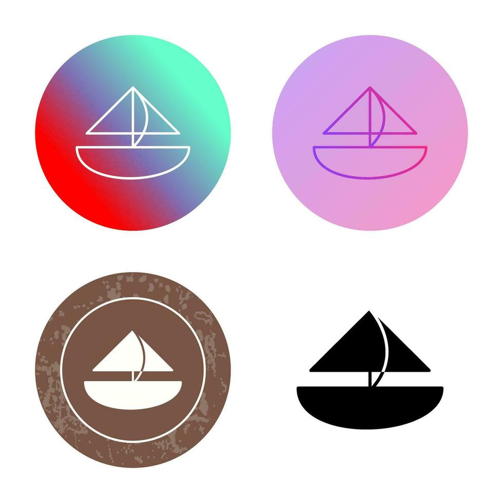 Small Yacht Vector Icon