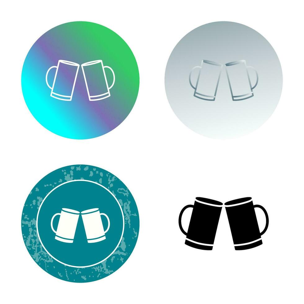 Beers Toasting Vector Icon