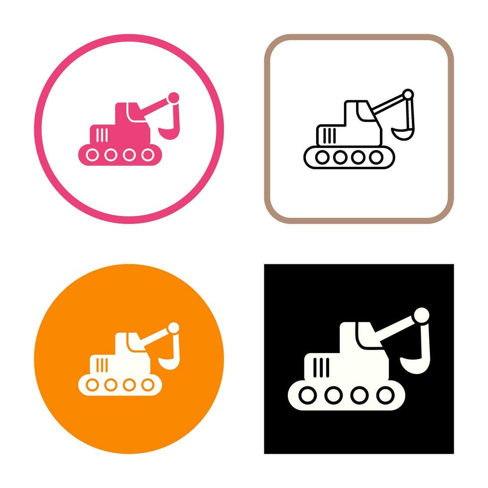 Escavator Vector Icon