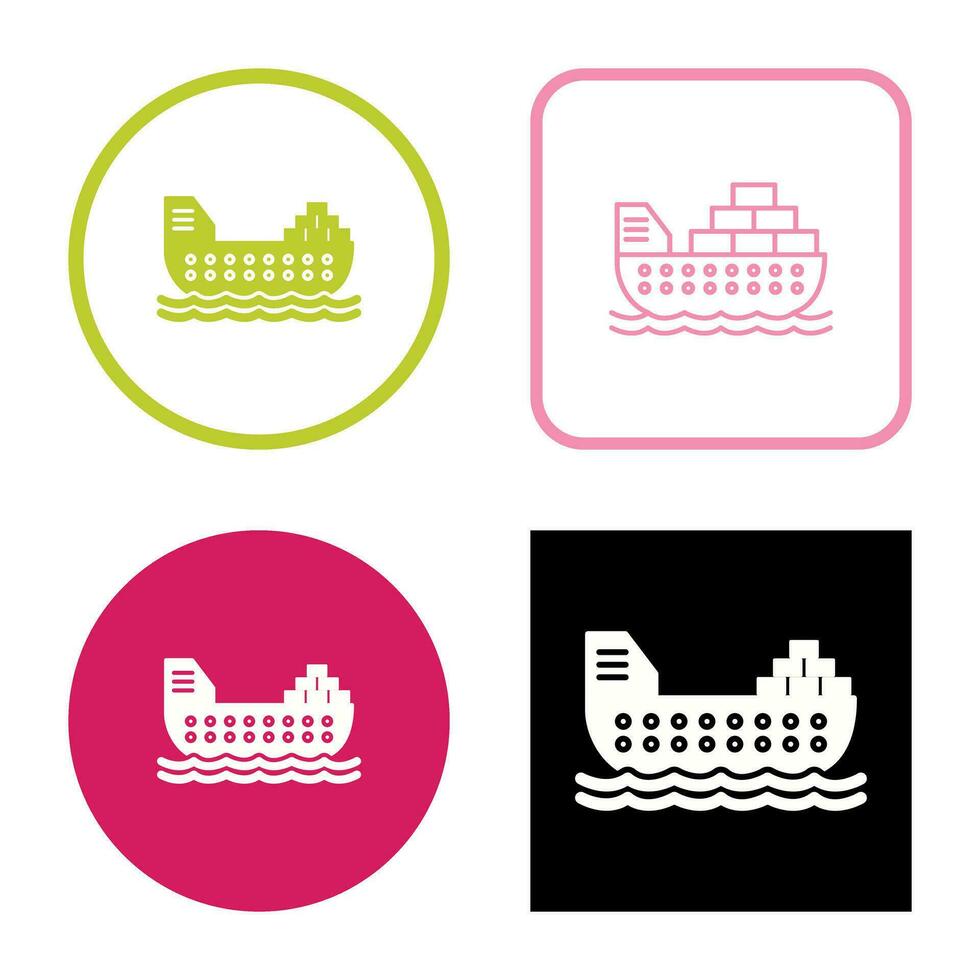 Cargo Ship Vector Icon