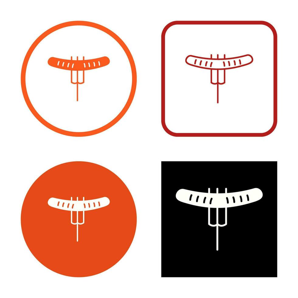 Sausage on Fork Vector Icon