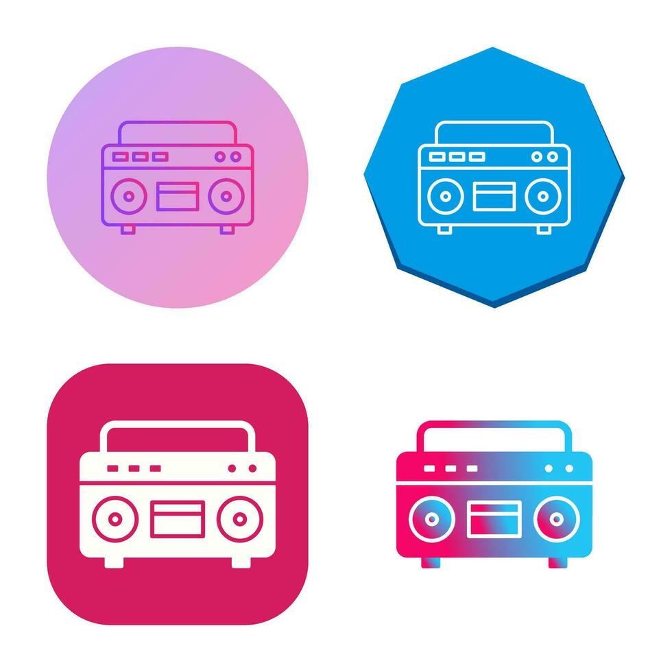 icono de vector de reproductor de casete