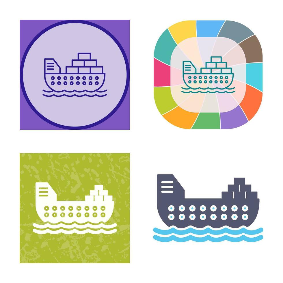 Cargo Ship Vector Icon