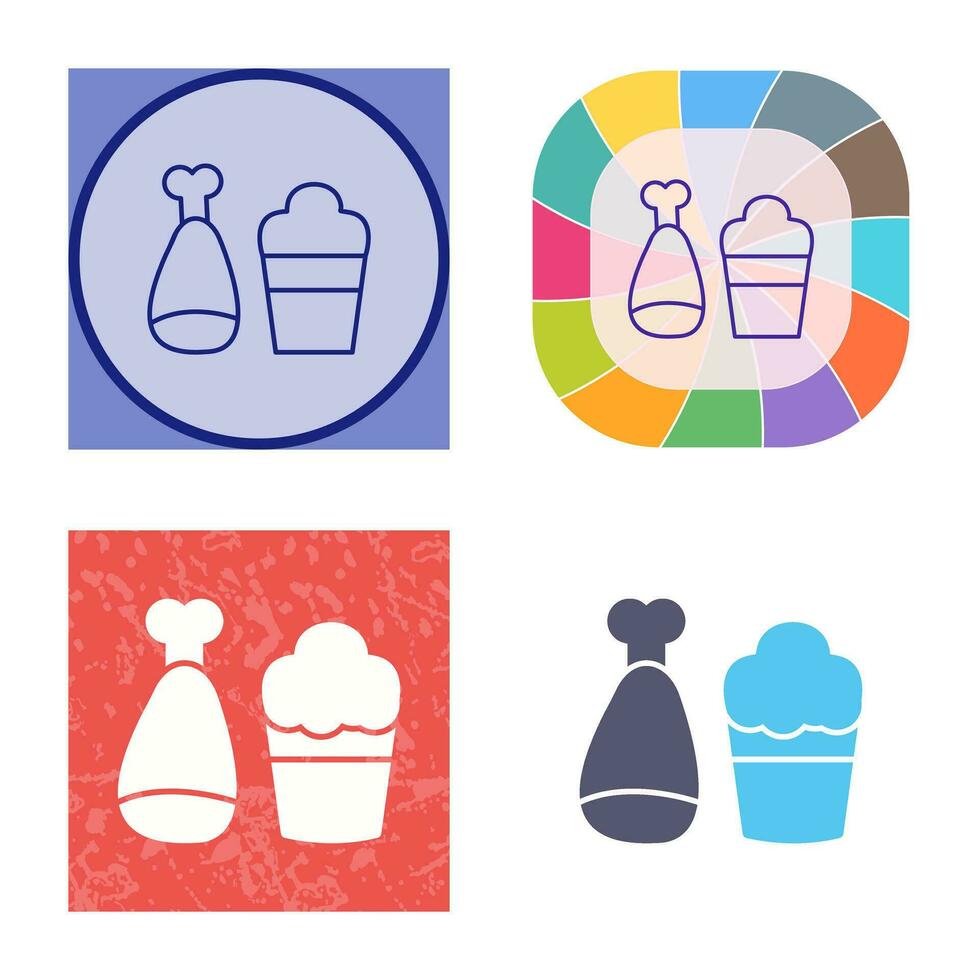 Food and Beer Vector Icon
