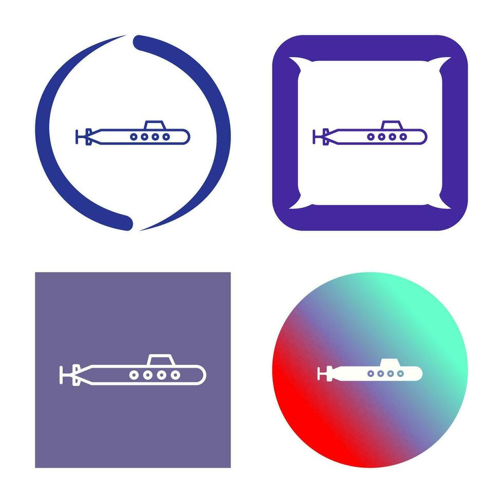 icono de vector submarino