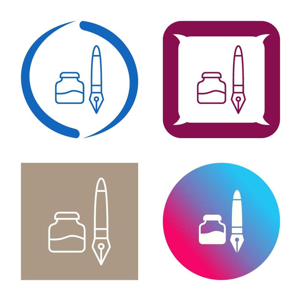 Ink and Pen Vector Icon