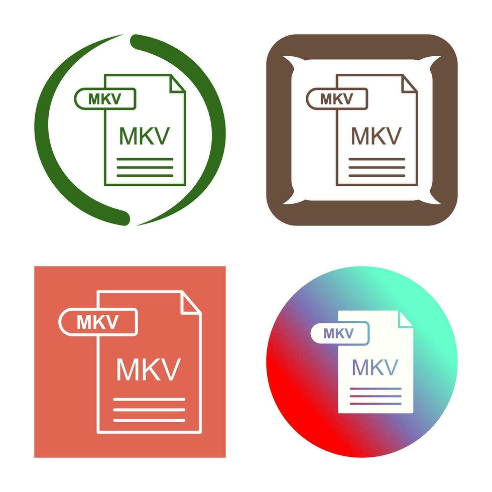 icono de vector mkv