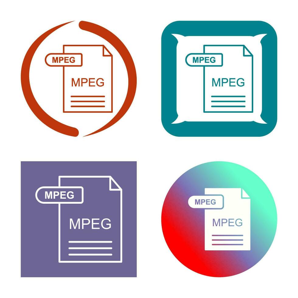 icono de vector de mpeg