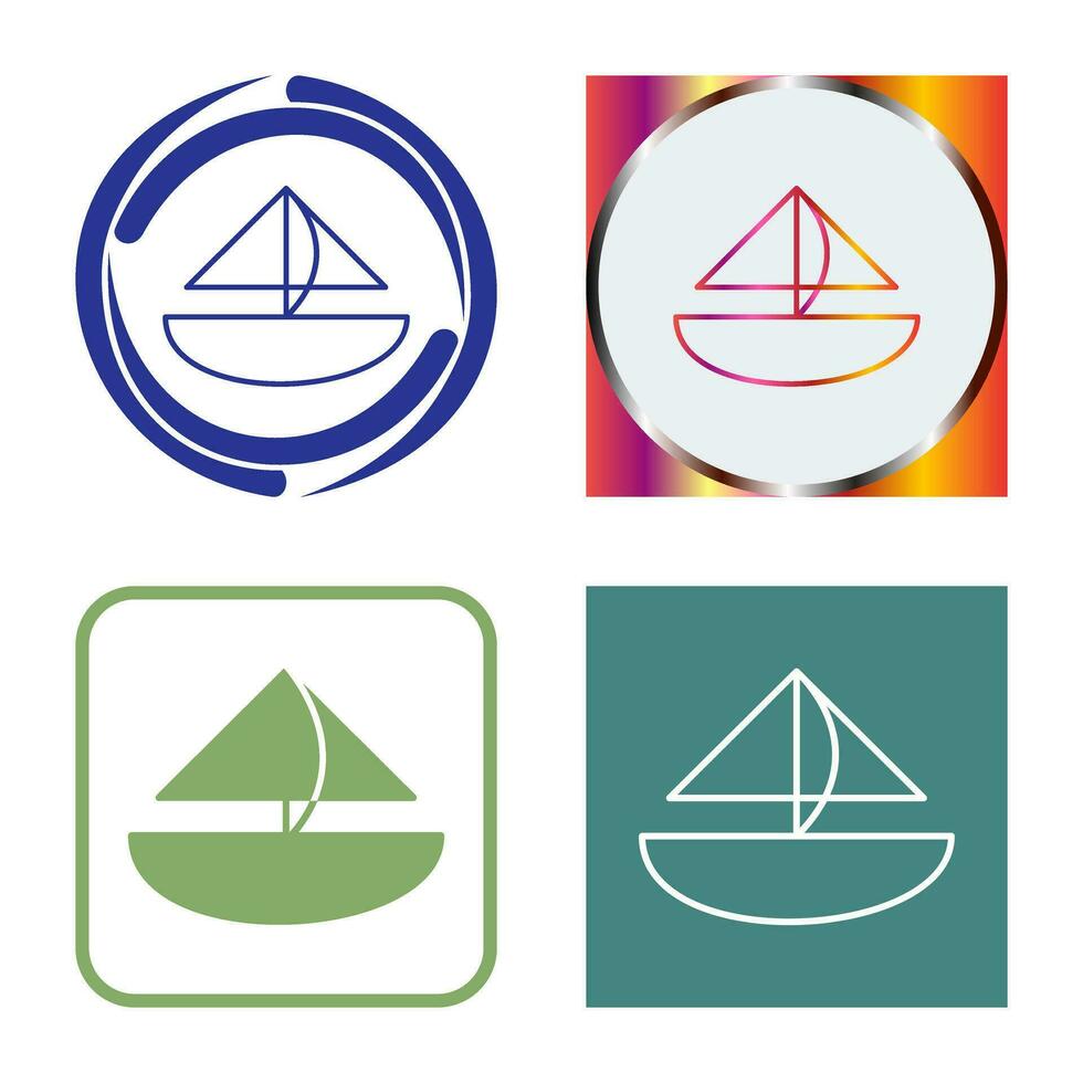 Small Yacht Vector Icon