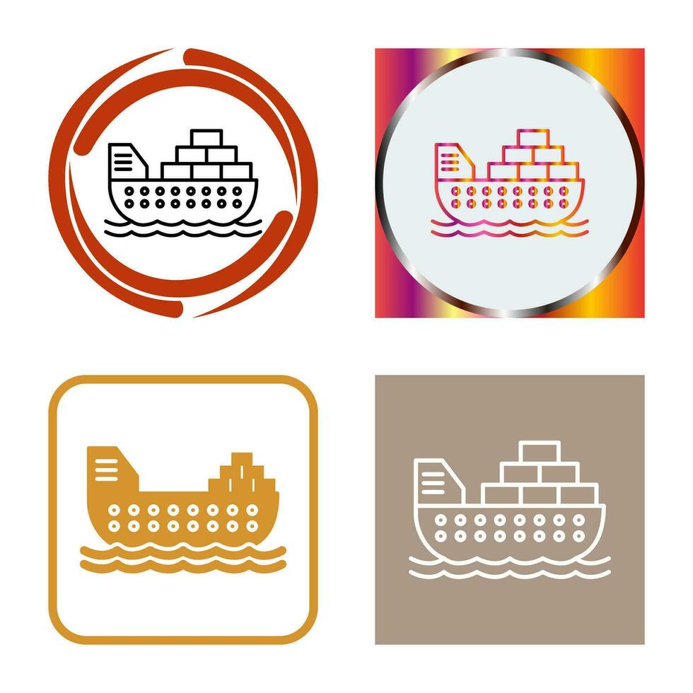 Cargo Ship Vector Icon