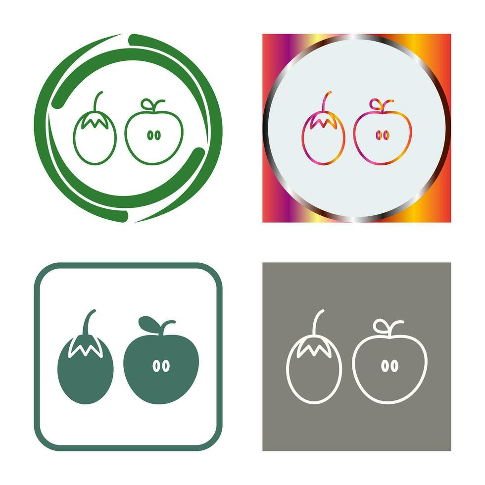 Fruits and VVegetables Vector Icon