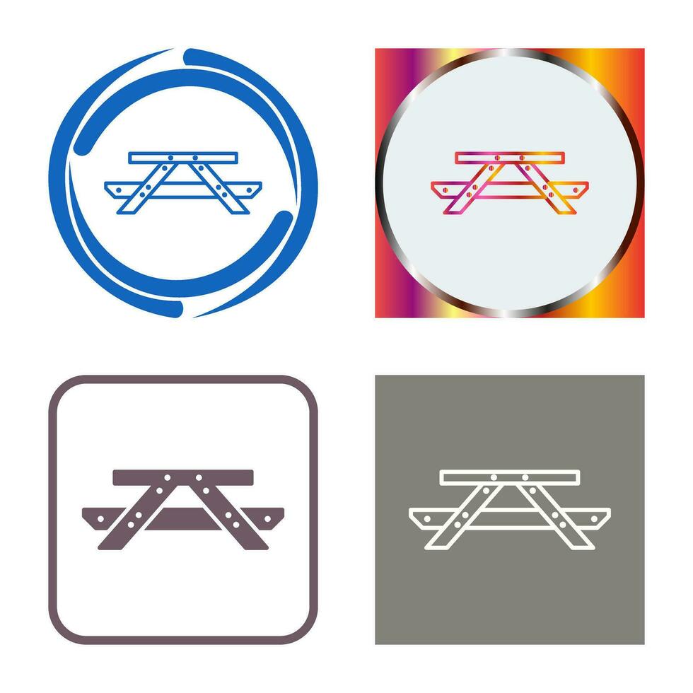Picnic of Table Vector Icon