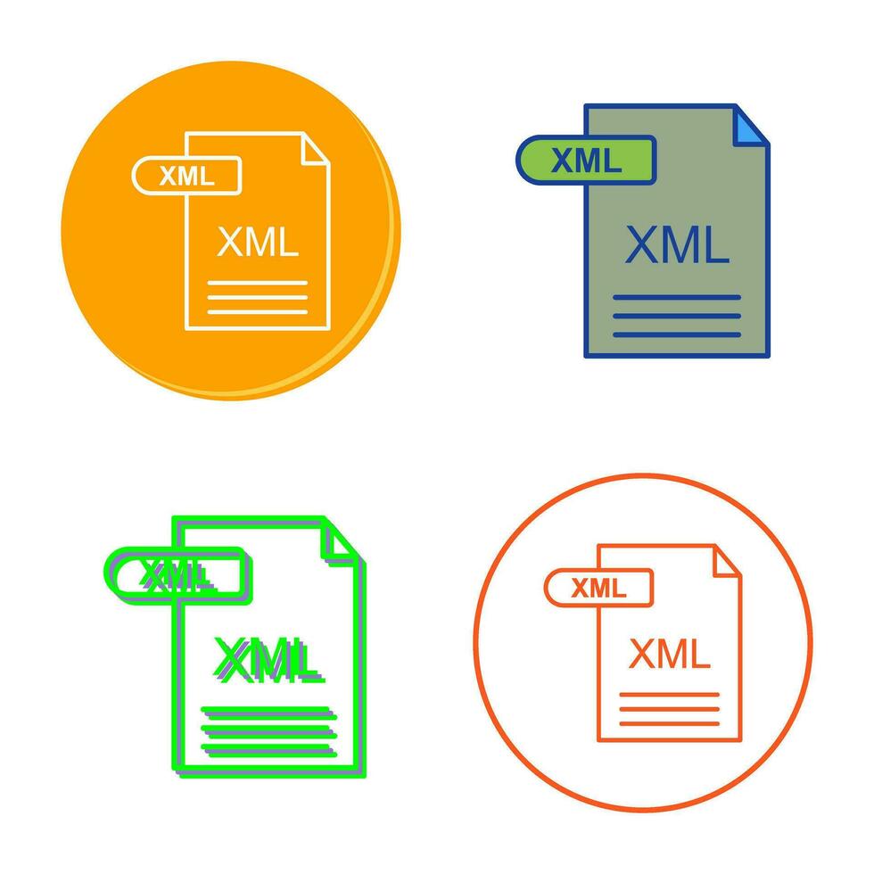 icono de vector xml