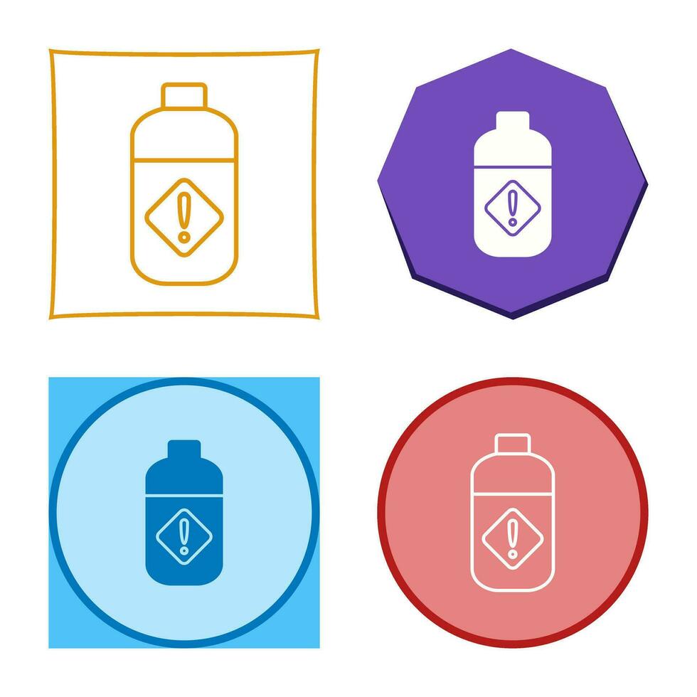 Pesticide Bottle Vector Icon