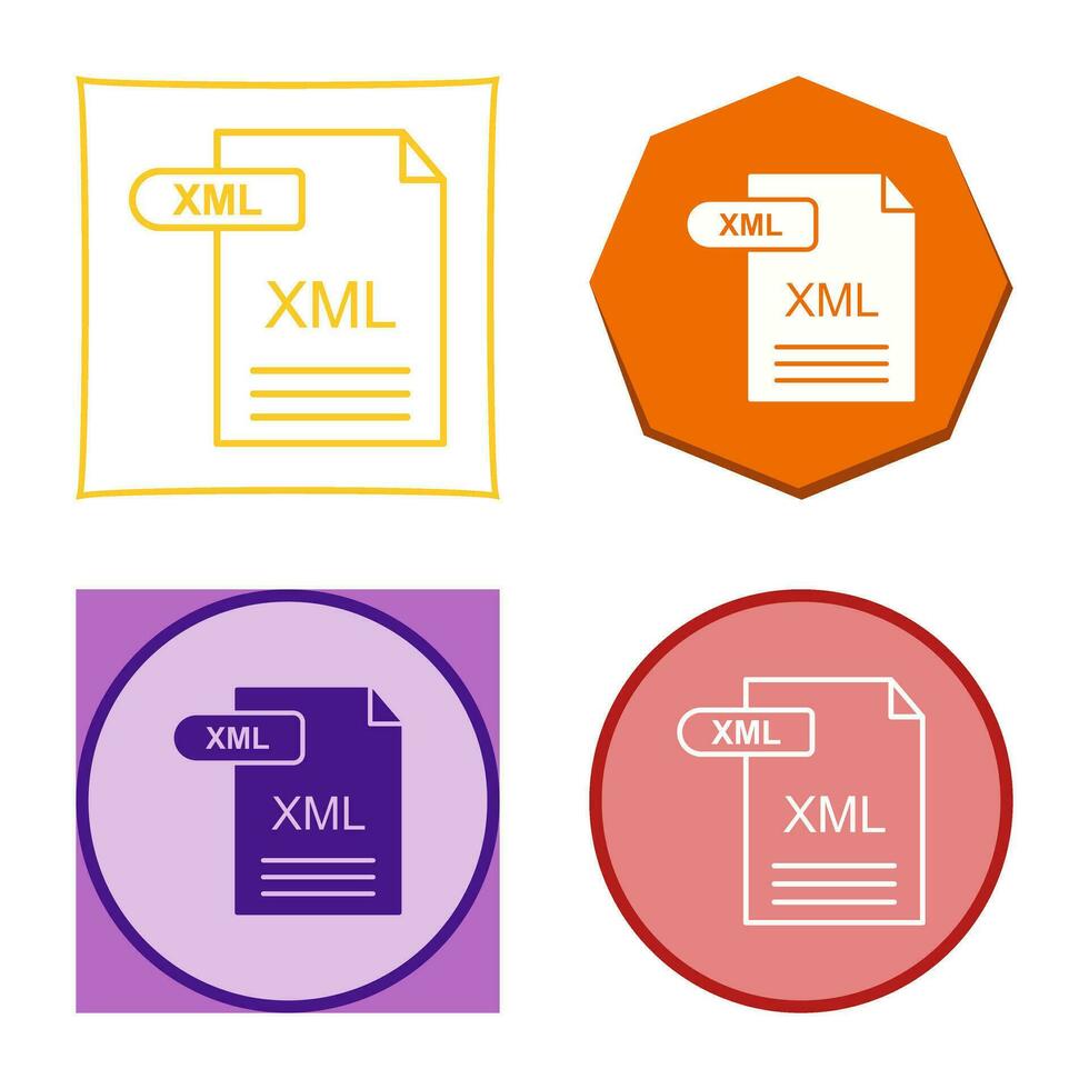 icono de vector xml